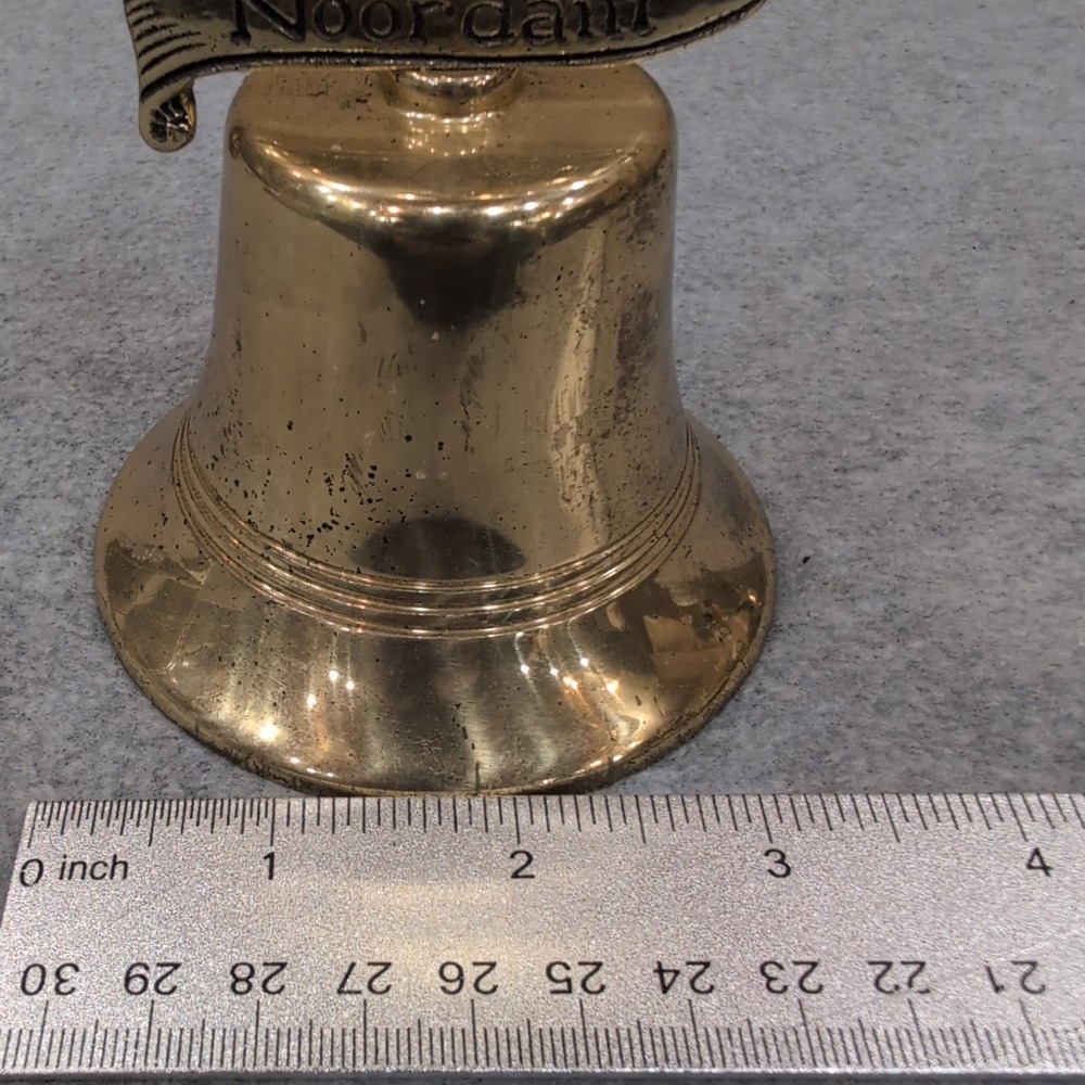 Vintage‎ Brass Holland America Noordam 6" Brass Bell - Cruise Line Ship Nautical - Picture 6 of 7